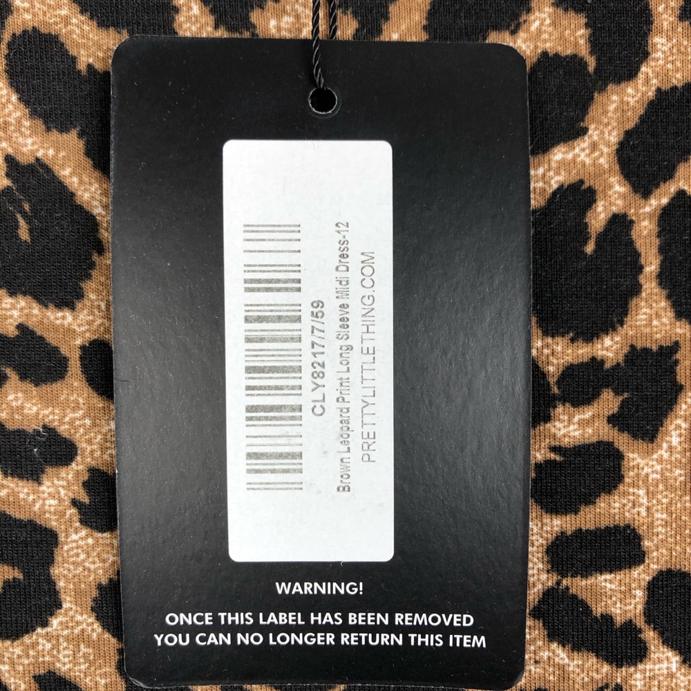 🌿 PrettyLittleThing Long Sleeve Leopard Dress - Picture 5 of 8